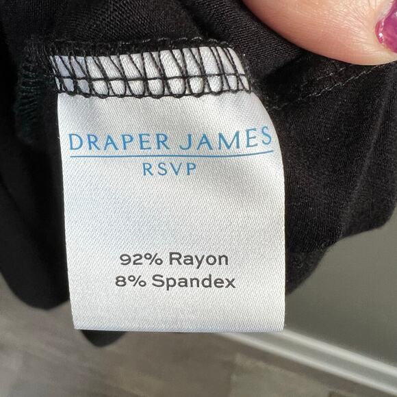 Draper James Tie-Front Fit & Flare Black Dress Size Large - Picture 7 of 10